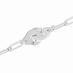 Bracelet Dinh Van Menottes Grand Modèle 22cm Platine