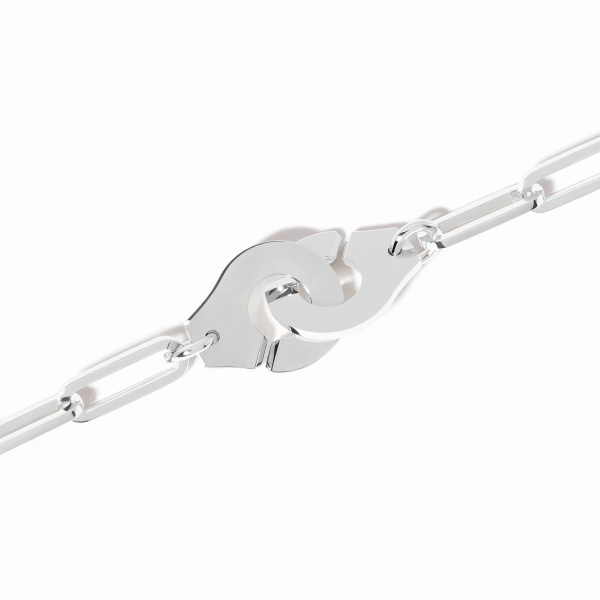 Bracelet Dinh Van Menottes Grand Modèle 22cm Platine