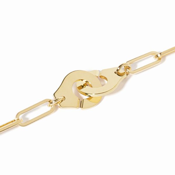 copy of Bracelet Dinh Van Menottes R12 or blanc sur chaîne