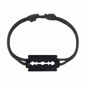 Bracelet Dinh Van Menottes R15 sur cordon Titane noir