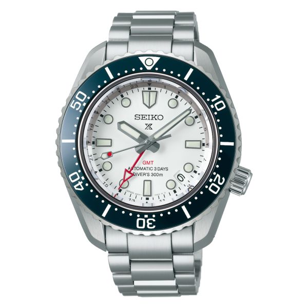Montre Seiko Prospex SPB519J1 GMT Diver's 300m Cadran Blanc Bracelet Acier