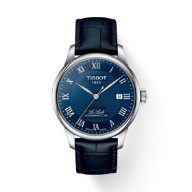 Montre Tissot Le Locle Powermatic 80 Cadran Bleu Bracelet Cuir