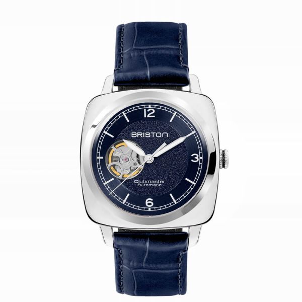 Montre Briston Clubmaster Legend Classic Open Acier Cadran Bleu
