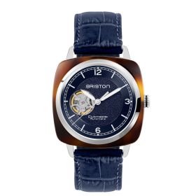 Montre Briston Clubmaster Legend Classic Open Acétate Cadran Bleu