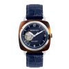 Montre Briston Clubmaster Legend Classic Open Acétate Cadran Bleu