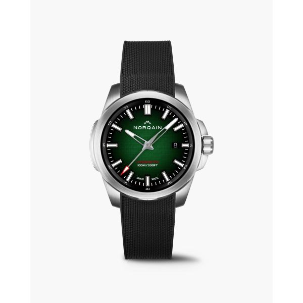 Montre Norqain Independence 40mm Green Gradient Bracelet Caoutchouc