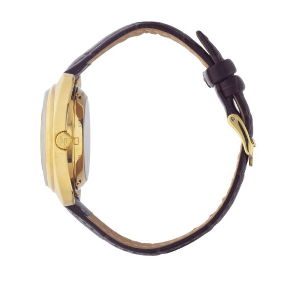 Montre LIP Général de Gaulle Automatique 35mm Bracelet Cuir Marron
