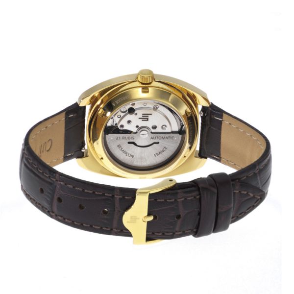 Montre LIP Général de Gaulle Automatique 35mm Bracelet Cuir Marron