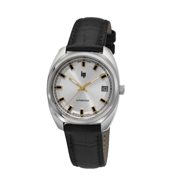 Montre LIP Général de Gaulle Automatique 35mm Bracelet Cuir Noir