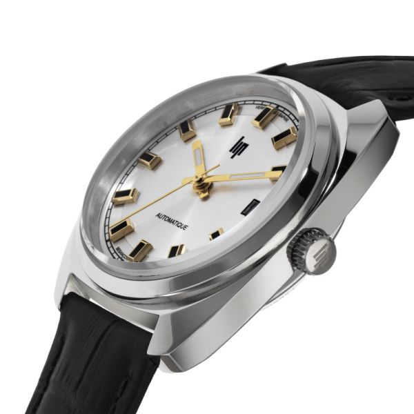 Montre LIP Général de Gaulle Automatique 35mm Bracelet Cuir Noir