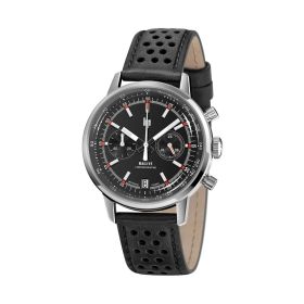 Montre LIP Rallye Méca Quartz Cadran Noir Bracelet Cuir