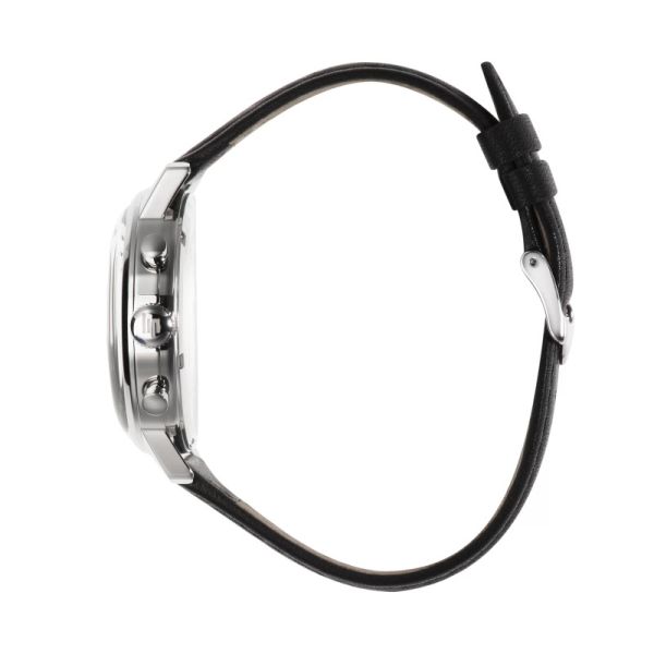 Montre LIP Rallye Méca Quartz Cadran Noir Bracelet Cuir