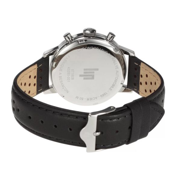 Montre LIP Rallye Méca Quartz Cadran Noir Bracelet Cuir