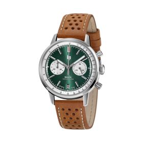 Montre LIP Rallye Quartz Mécanique Cadran vert Bracelet Cuir