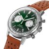 Montre LIP Rallye Méca Quartz Chrono Cadran vert Bracelet Cuir