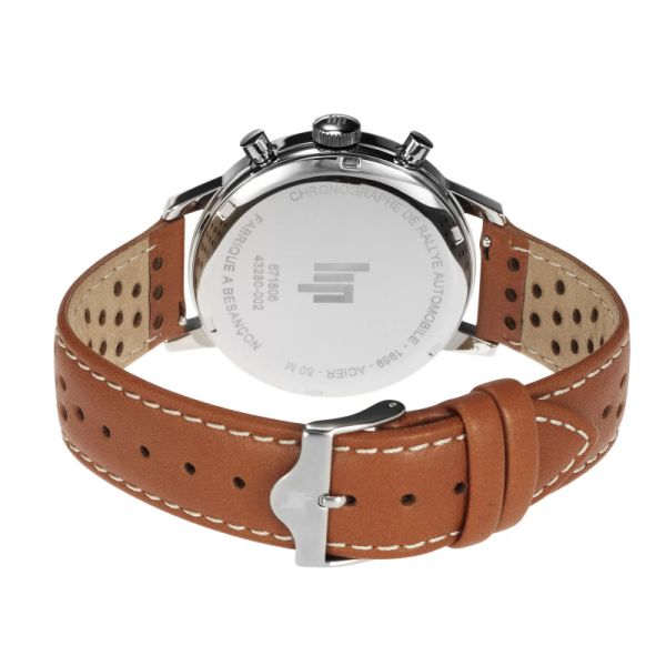 Montre LIP Rallye Méca Quartz Chrono Cadran vert Bracelet Cuir