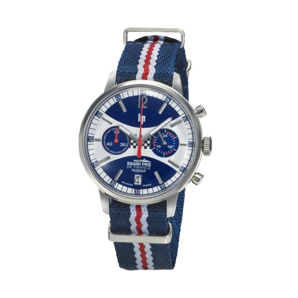 Montre LIP Rallye Méca Quartz Cadran Bleu Bracelet Nylon