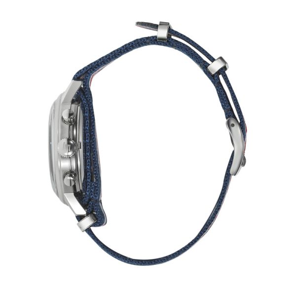 Montre LIP Rallye Méca Quartz Cadran Bleu Bracelet Nylon