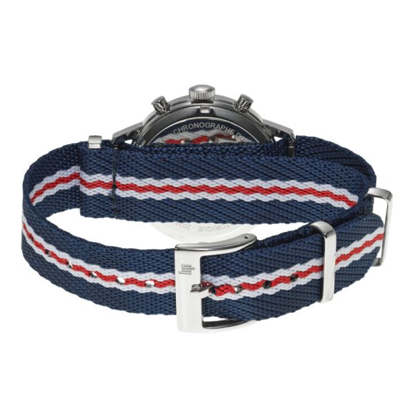 Montre LIP Rallye Méca Quartz Cadran Bleu Bracelet Nylon