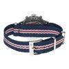 Montre LIP Rallye Méca Quartz Cadran Bleu Bracelet Nylon