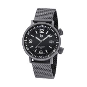 Montre LIP Nautic-ski Automatique Cadran Noir Bracelet Acier