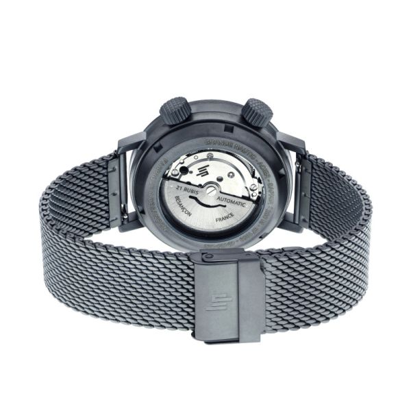 Montre LIP Nautic-ski Automatique Cadran Noir Bracelet Acier