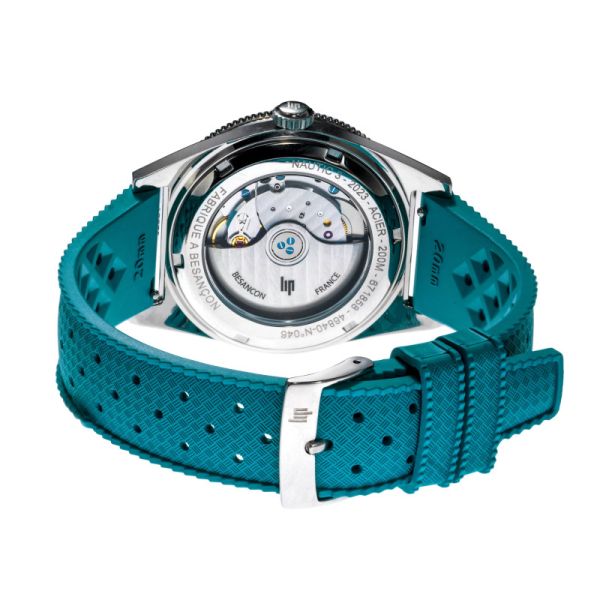 Montre LIP Nautic 3Automatique Cadran Bleu Bracelet Caoutchouc vulcanisé