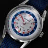 Montre LIP Minilip Quartz Cadran Argenté Bracelet Nylon Nleu