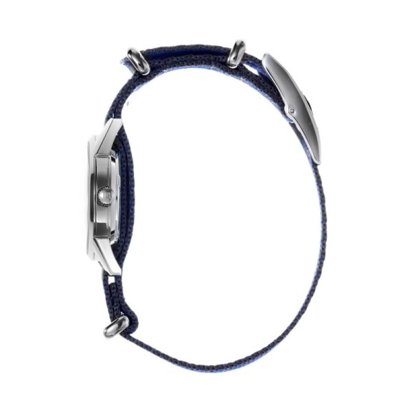 Montre LIP Minilip Quartz Cadran Argenté Bracelet Nylon Nleu