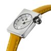 Montre LIP Mach 2000 Quartz Cadran Argenté Bracelet Cuir Jaune