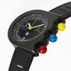 Montre LIP Mach 2000 Chronographe Quartz Cadran Noir Bracelet Cuir