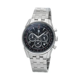 Montre LIP Himalaya Chronographe Quartz Cadran Noir Bracelet Acier