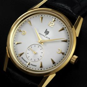 Montre LIP Himalaya Petite Seconde Quartz Cadran Blanc argenté Bracelet Cuir