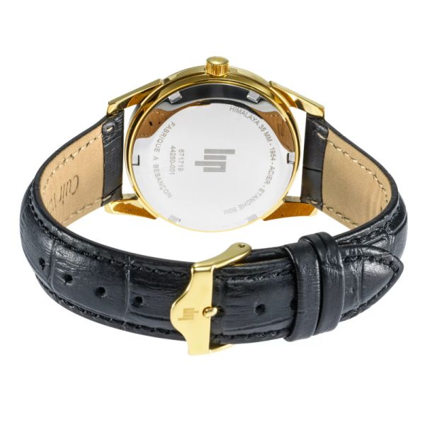 Montre LIP Himalaya Petite Seconde Quartz Cadran Blanc argenté Bracelet Cuir