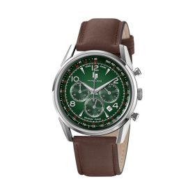 Montre LIP Himalaya Chronographe Quartz Cadran Vert Bracelet Cuir