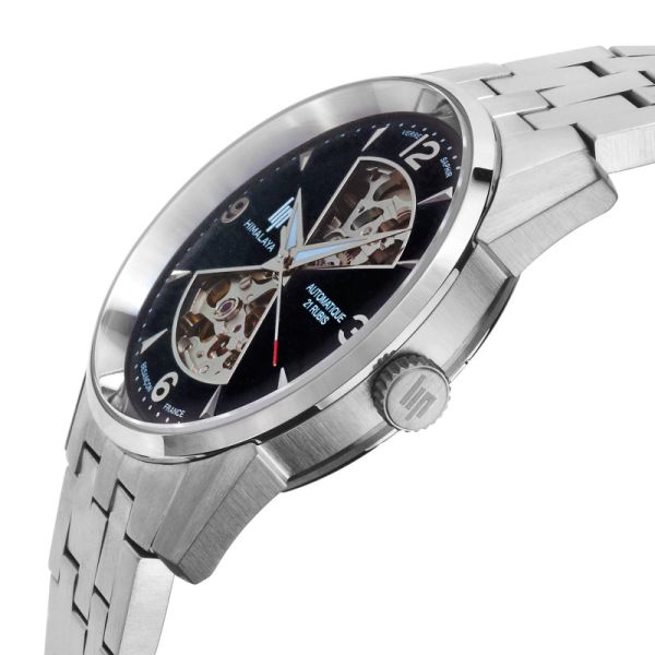 Montre LIP HimalayaAutomatique Cadran Noir Bracelet Acier