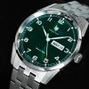 Montre LIP HimalayaQuartz Cadran Vert Bracelet Acier