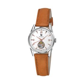 Montre LIP HimalayaAutomatique Cadran Blanc argenté Bracelet Cuir