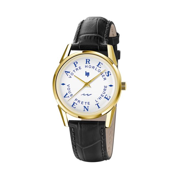 Montre LIP HimalayaQuartz Cadran Ivoire Bracelet Cuir