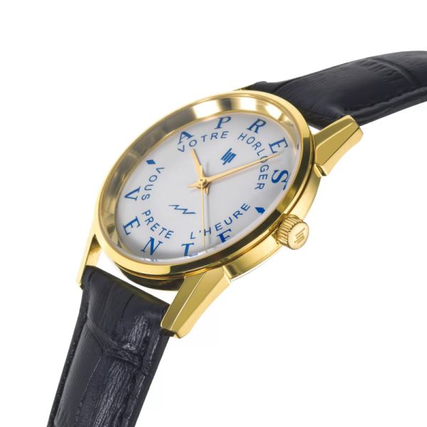 Montre LIP HimalayaQuartz Cadran Ivoire Bracelet Cuir