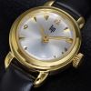 Montre LIP Henriette Quartz Cadran Argenté Bracelet Cuir