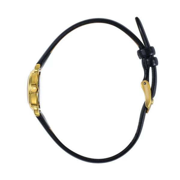 Montre LIP Henriette Quartz Cadran Argenté Bracelet Cuir