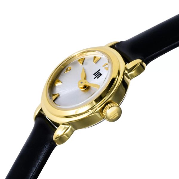 Montre LIP Henriette Quartz Cadran Argenté Bracelet Cuir