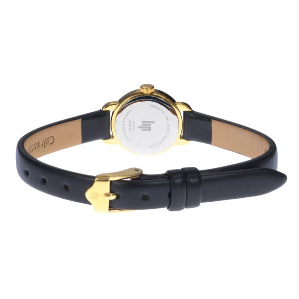 Montre LIP Henriette Quartz Cadran Argenté Bracelet Cuir