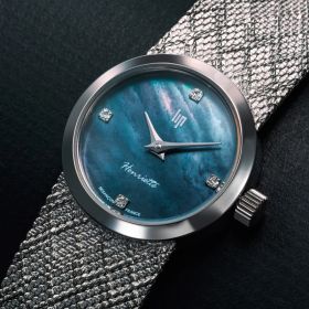 Montre LIP Henriette Quartz Cadran Noir Bracelet Acier