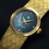 Montre LIP Henriette Quartz Cadran Nacre Noir Bracelet Acier