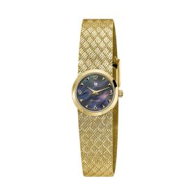 Montre LIP Henriette Quartz Cadran Noir Bracelet Acier
