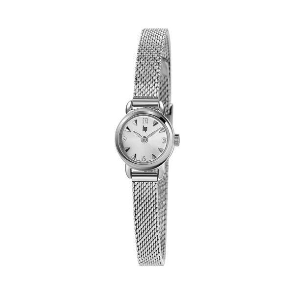 Montre LIP Henriette Quartz Cadran Argenté Bracelet Acier