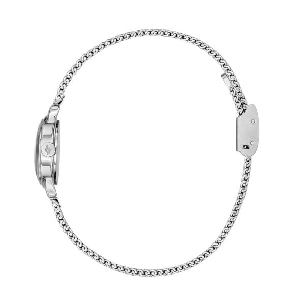 Montre LIP Henriette Quartz Cadran Argenté Bracelet Acier