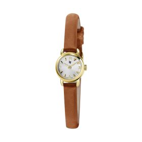 Montre LIP Henriette Quartz Cadran Argenté Bracelet Cuir